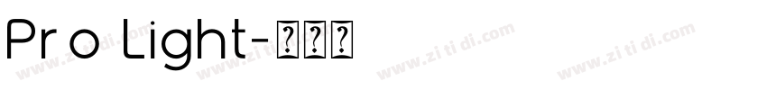Pro Light字体转换